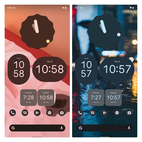 clock widgets material you