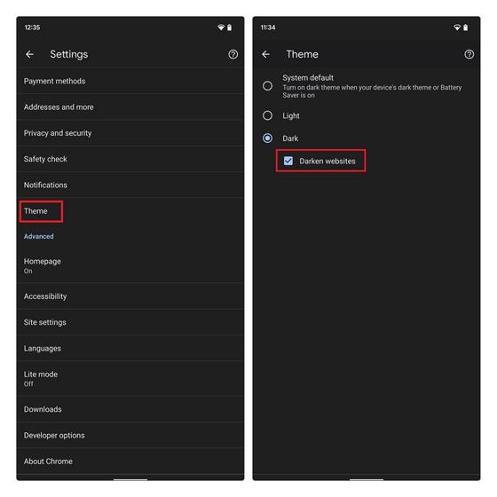 How to Enable/ Disable Dark Theme on a Per-Site Basis in Google Chrome ...