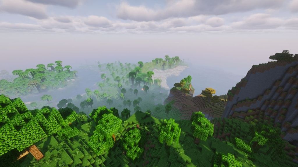 Jungle Near Mineshaft, Jungle Pyramid, & Mountain