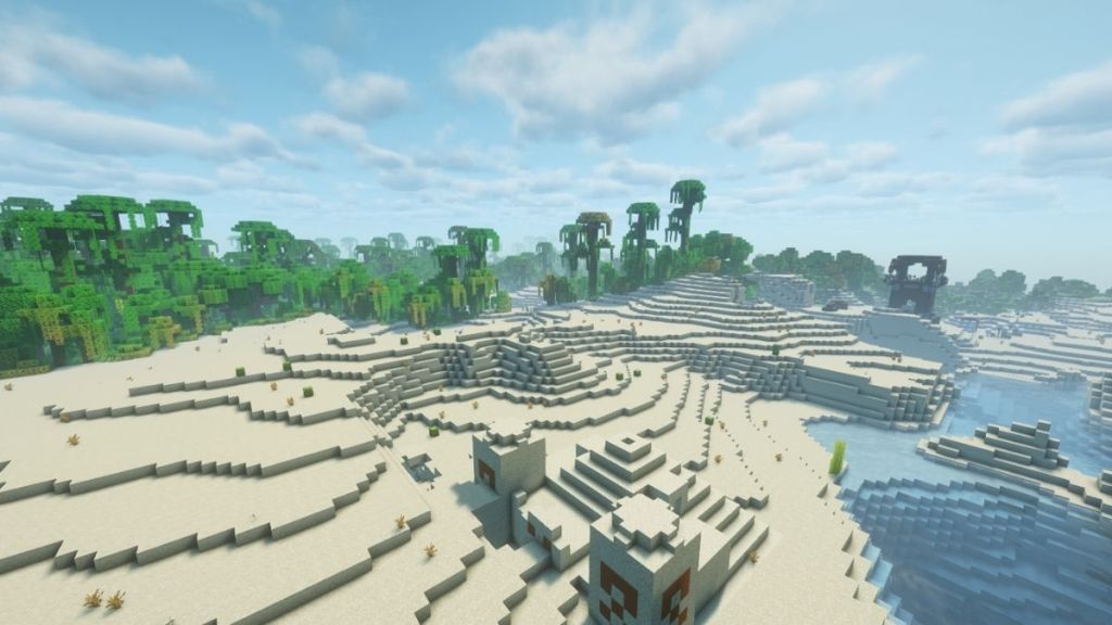 Jungle Spawn with Desert Pyramid