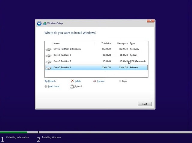 choose drive to install windows 11