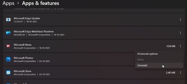 list of apps 