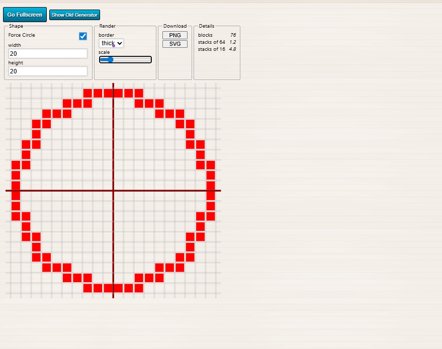 Minecraft Circle Generator
