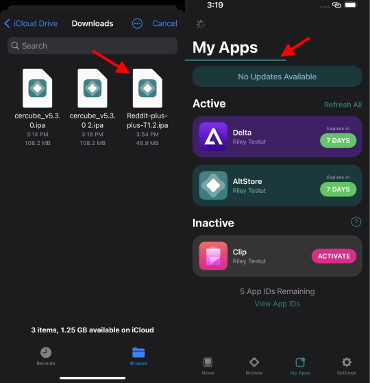 progress bar sideload ios app