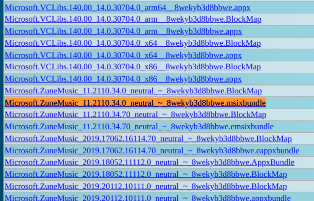 Download the Windows 1`1 Media Player MSIXBUNDLE