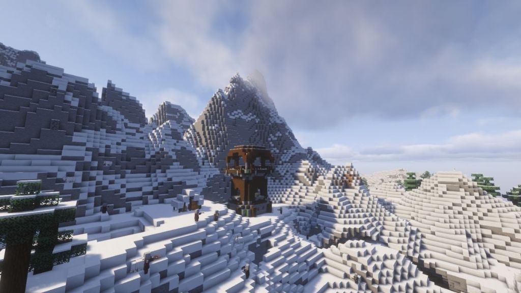 Snowy Pillager Outpost at Spawn