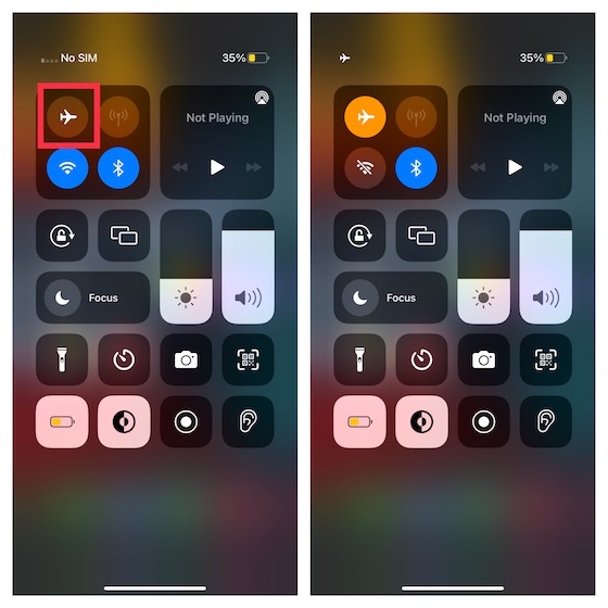 Turn off or on Airplane mode on iPhone and iPad