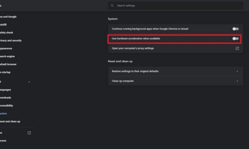 disable-hw-acceleration-chrome