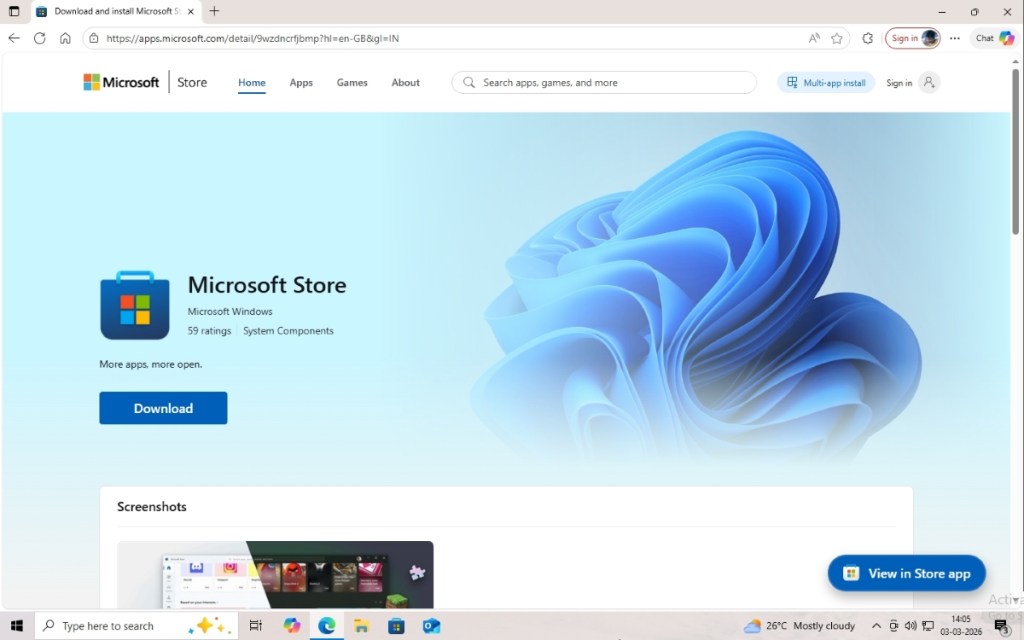 download ms store on windows 10