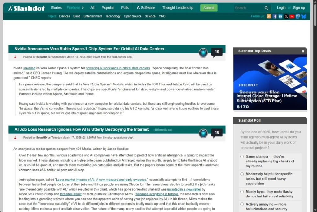 slashdot UI