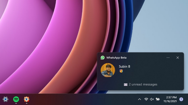 whatsapp message notifications