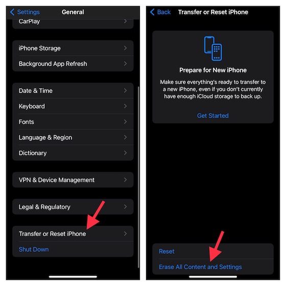 Erase your iPhone