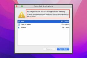 Fix 'Your System Has Run Out of Application Memory' Error on Mac