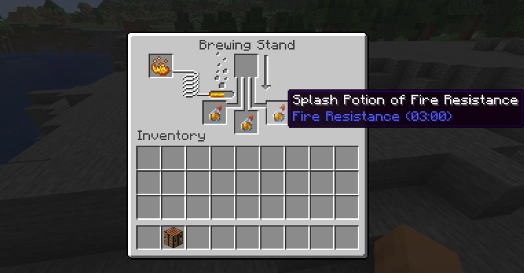 Make splash potion of fire resistance