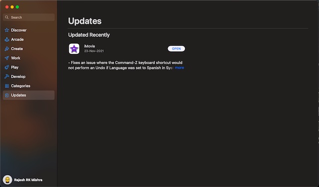 Update apps on Mac