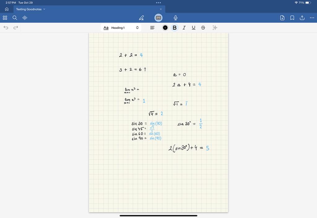 Math notes in Goodnotes 6