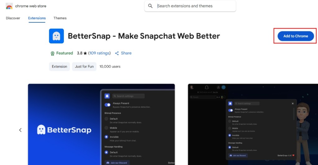 Add BetterSnap extension to your browser