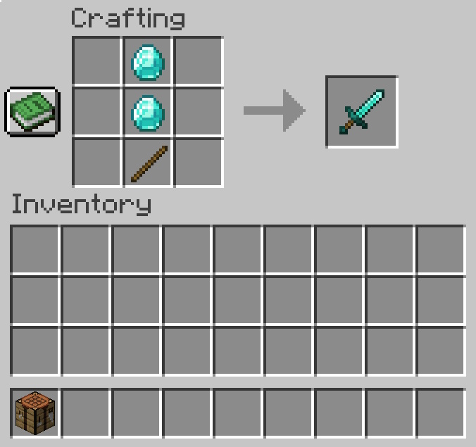 make diamond sword in minecraft