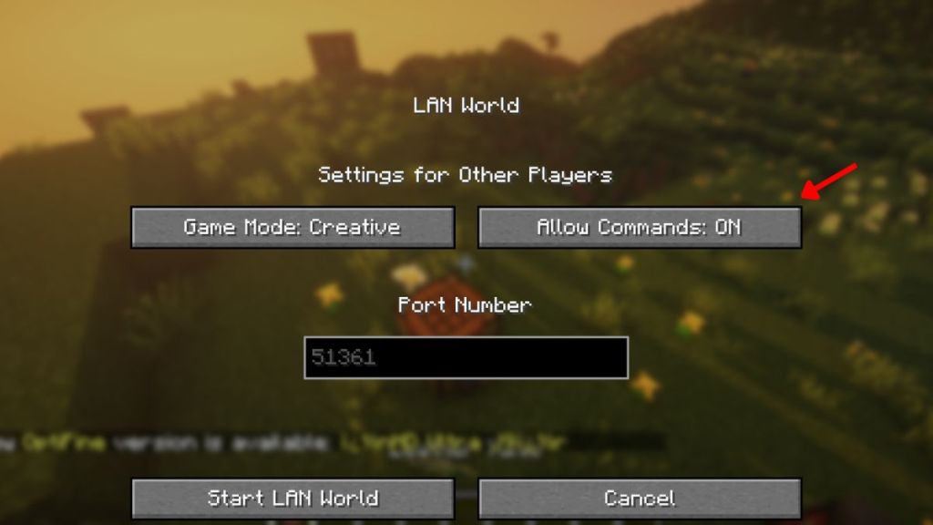 Allow Cheats in Minecraft Java