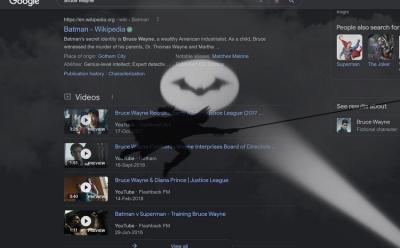 Google search batman easter egg