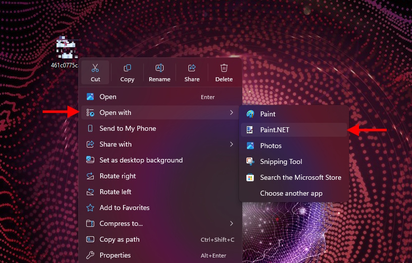Choose Paintnet as Minecraft Skin Editor