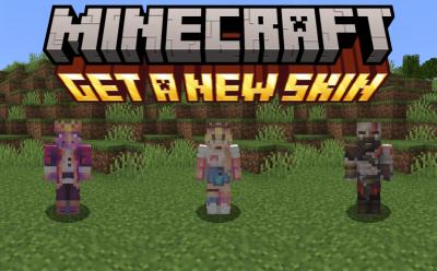 Three different skins you can download and install in Minecraft
