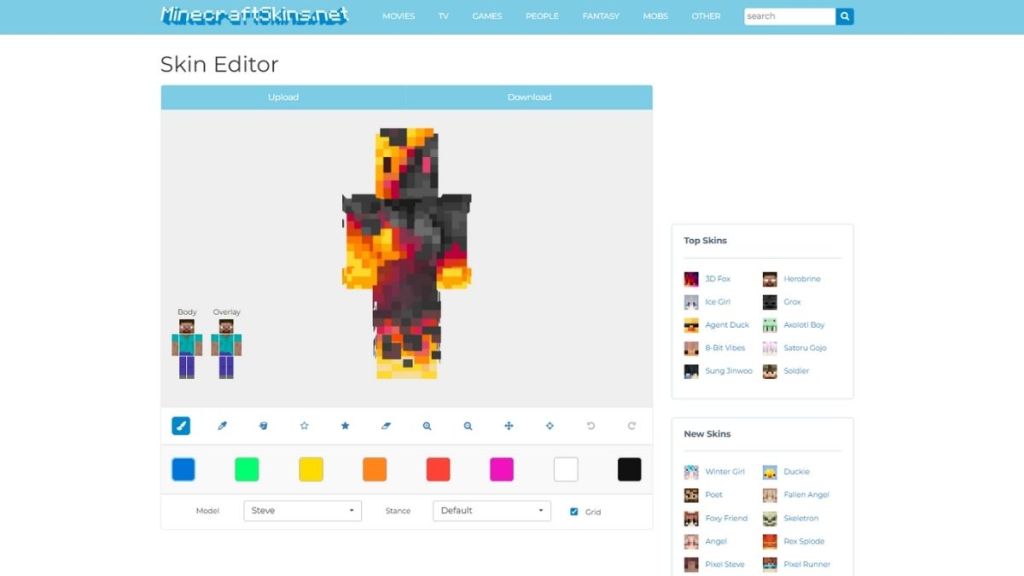 Minecraft Skins Net Editor