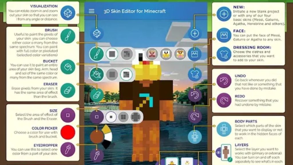 QB9's 3D Skin Editor for Minecraft