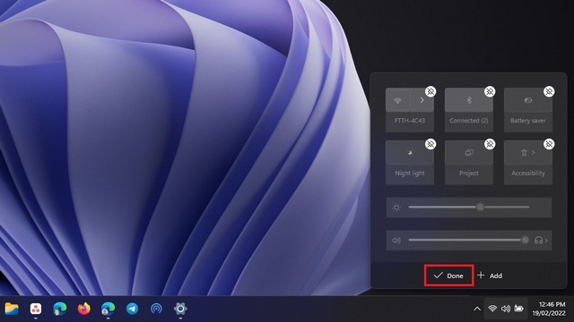 click done to confirm