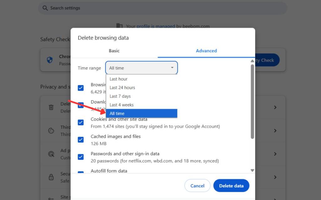 Deleting History