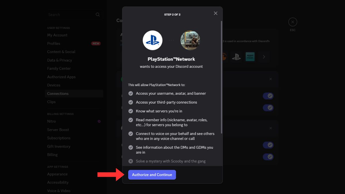 Connecting to PlayStation via Discord PC app
