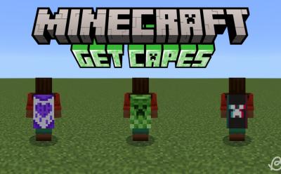 Three different capes in Minecraft