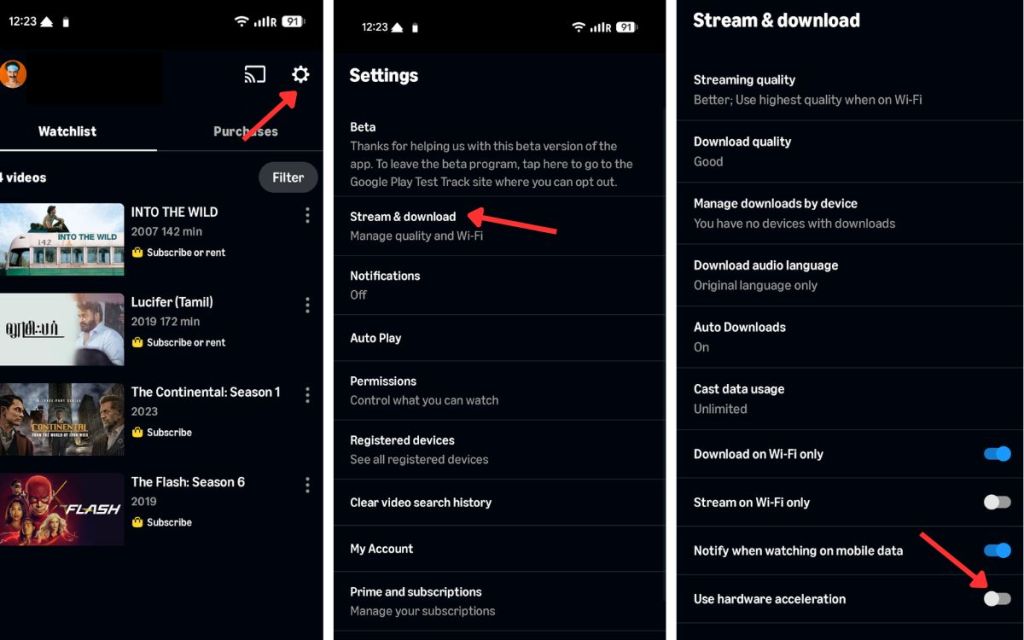 Hardware Accelaration in Amazon Prime Video