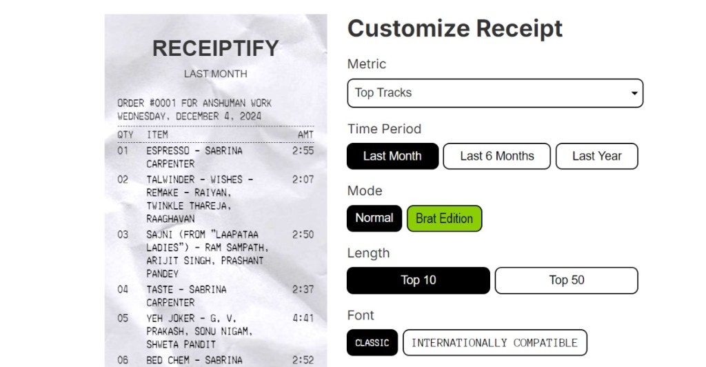 Recieptify Preview