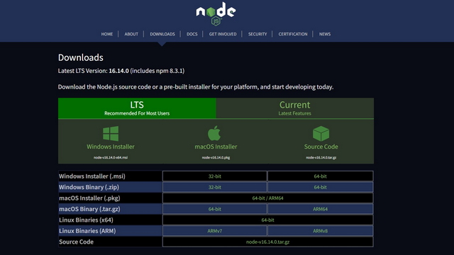 download nodejs
