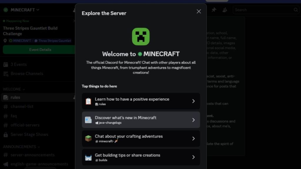 Minecraft Official Discord Server
