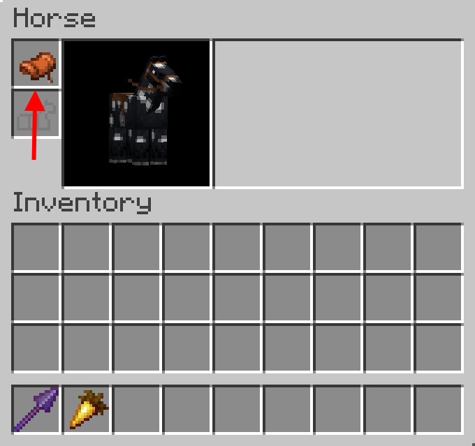Place Saddle on Horse Minecraft