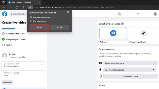 allow browser permissions