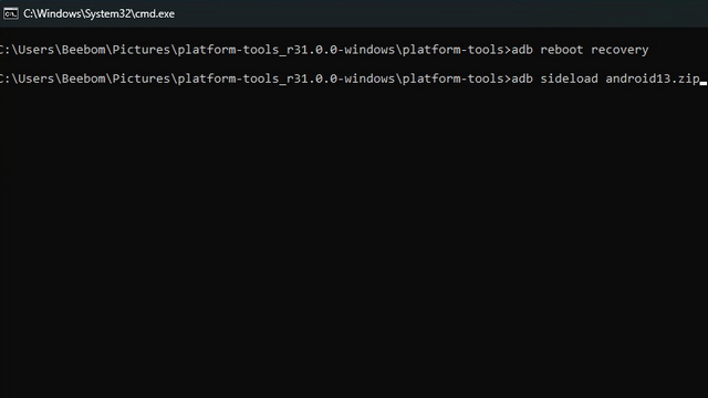 sideload android 13 ota image