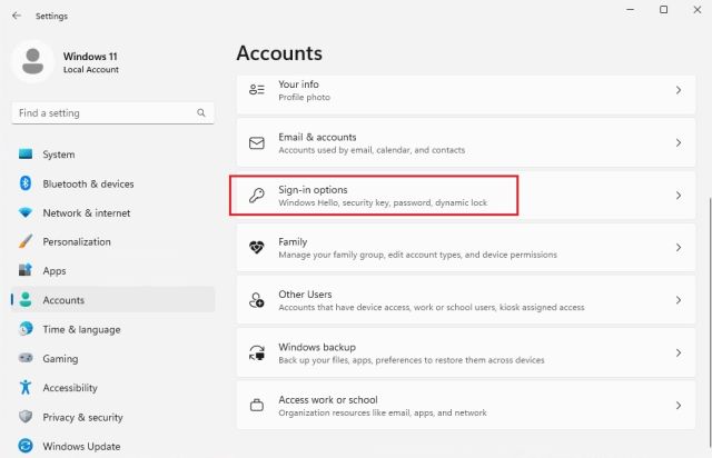 Change Your Password in Windows 11 (2022)