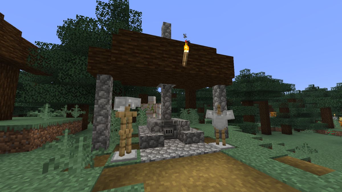 Armor Stand in Taiga Village