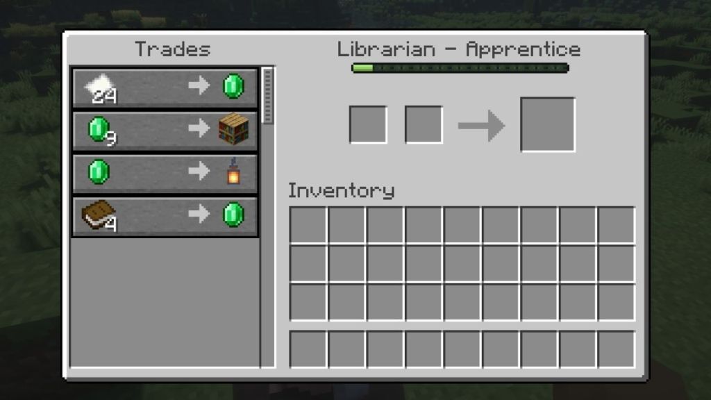 Get Lanterns from villagers in the Minecraft World