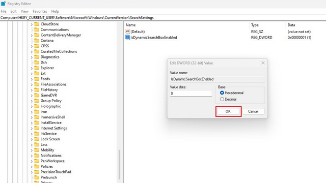 edit dword value registry editor