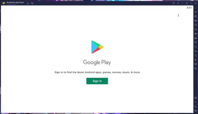 sign in google account bluestacks