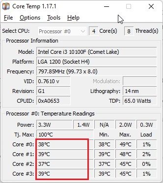 Monitor CPU Temperature in Windows 11 With Core Temp