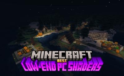 Taiga village viewed with the Tea Minecraft shaders for low-end PCs