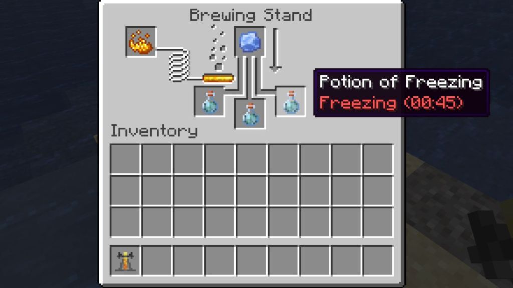 Potion of Freezing in Minecraft