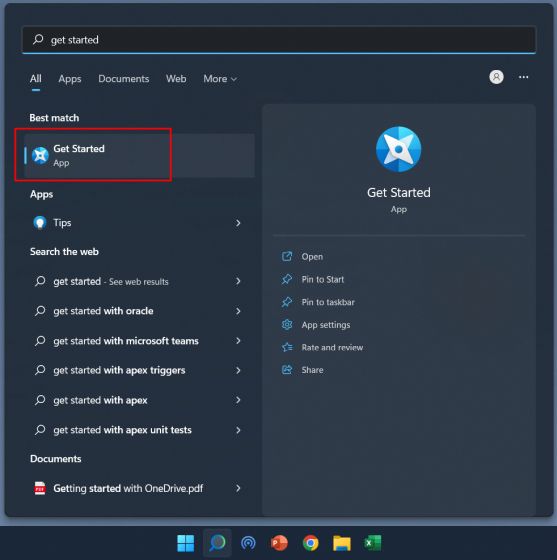 2. Open the Get Started App