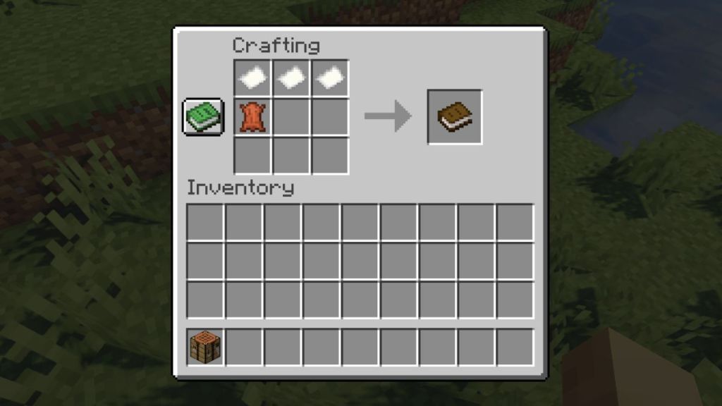 Book Crafting Recipe in Minecraft
