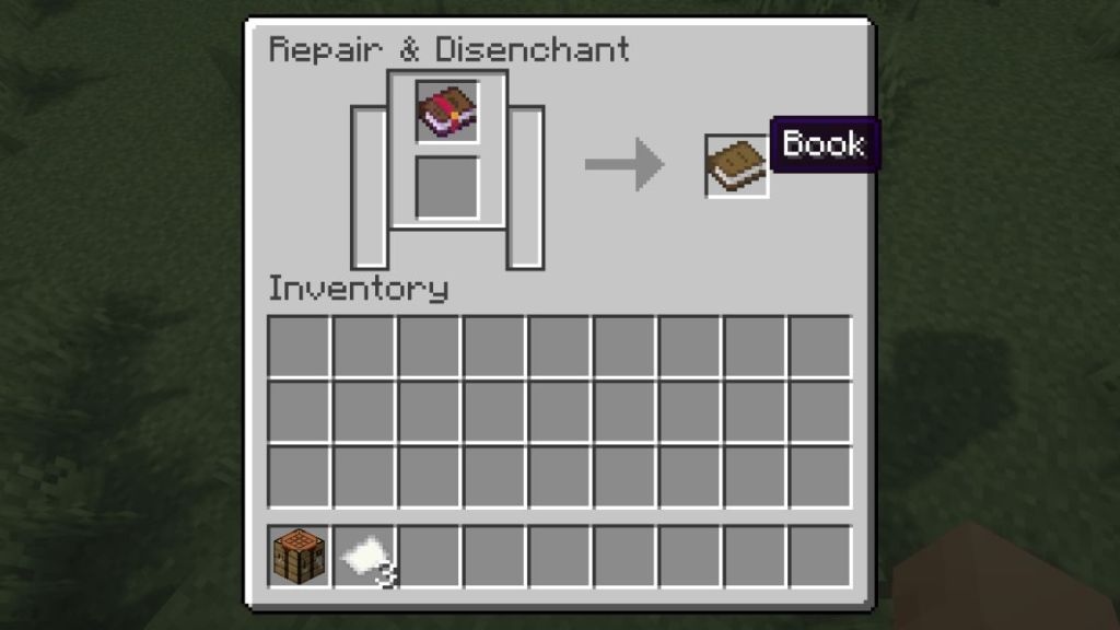 How to Disenchant a book in Minecraft using Grindstone
